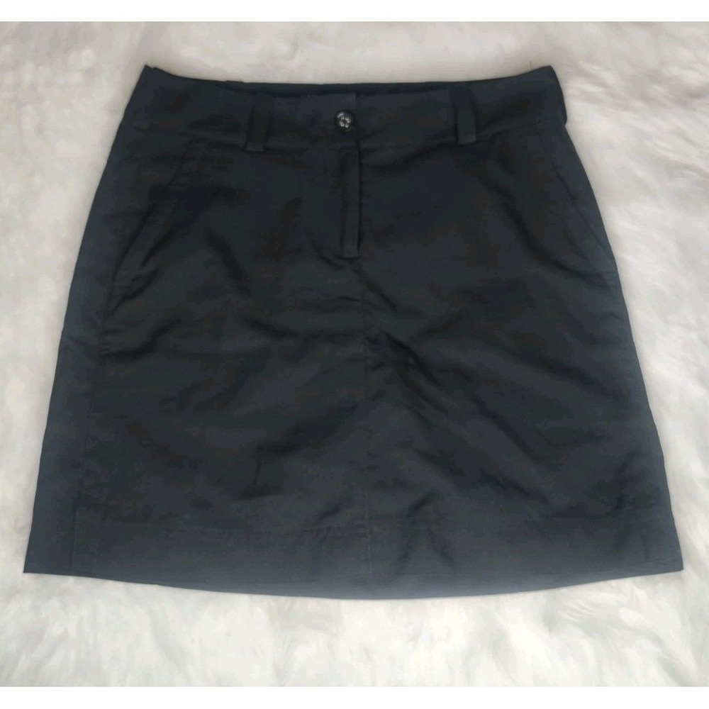 Nike Golf Skort Women 6 Black Dri-FIT Tour Performance Mini Skirt Activewear